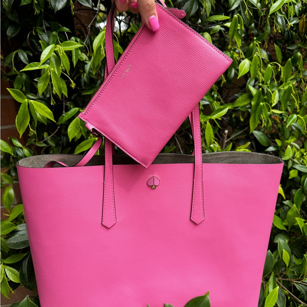 Kate Spade Pink 💕 leather tote/ shoulder bag